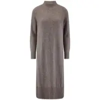 DAY.LIKE Strickkleid Stehkragen beige