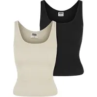 Urban Classics Tanktop "Ladies Organic Basic Rib Top 2-Pack"