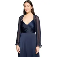 Vera Mont Bolerojacke "Bolero-Jacke mit gekräuseltem Ausschnitt", Damen, Gr. 34, blau (night sky), Obermaterial: 100% Polyester Pol. recyc.., Jacken Bolerojacke
