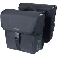 Basil Doppelpacktasche Go MIK solid black, 14x27x31cm, 32ltr
