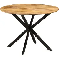 Syfax Esstisch Ø110x78 cm Massivholz Mango und Stahl