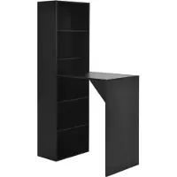 Syfax Bartisch mit Schrank Schwarz 115x59x200 cm