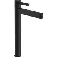Hansgrohe Finoris Einhebel-Waschtischarmatur 260 CoolStart für Aufsatzwaschtische, mit Push-Open Ablaufgarnitur, 76072670, Farbe: Mattschwarz