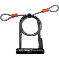 Kryptonite Keeper Standard Bügelschloss + KryptoFlex Schwarz