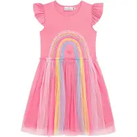 DANAMADE Sommerkleid "Dresses DCARLA", Mädchen, Gr. 92, bunt (candy), Oberteil: 90% Baumwolle, 10% Polyester. Rock: 100% Polyester. Futter: 100%Baumwolle, Kleider Sommerkleid