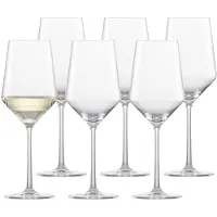 Schott zwiesel Weißweinglas ZWIESEL GLAS "Sauvignon Weißweingläser Pure 408 ml 6er Set transparent", bunt (transparent), 6 tlg., Glas, Trinkgefäße, Weißweinglas