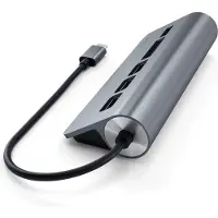 Satechi ST-TCHCRS, USB 3.2 Gen 1 (3.1 Gen 1) Type-C, Silber, MicroSD (TransFlash), SD, USB 3.2 Gen 1 (3.1 Gen 1) Type-A, Aluminium, Windows 2000, Windows 7, Windows 8, Windows ME, Windows XP