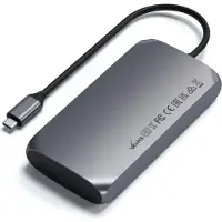 Satechi ST-UCM1HM, USB Typ-C, HDMI, USB 3.2 Gen 2 (3.1 Gen 2) Type-A, USB Typ-C, 5000 Mbit/s, 60 Hz, Grau, 85 W