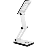 Eaxus USB LED Schreibtischlampe - Aufklappbar, Edles Design, LED Tischlampe Dimmbar, Weiß