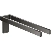 Hansgrohe AXOR UNIVERSAL Rectangular Handtuchhalter, Metall, doppelt, fest, Länge 380mm, 42622330, Farbe: Polished Black Chrome