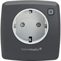 Homematic IP Funksteckdose "Dimmer-Steckdose – Phasenabschnitt", grau (anthrazit), B:11,55cm H:10cm T:12,6cm, Steckdosenschalter, Funksteckdose