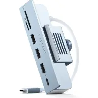 Satechi ST-UCICHS, USB 3.2 Gen 1 (3.1 Gen 1) Type-C, Silber, MicroSD (TransFlash), SD, USB 3.2 Gen 1 (3.1 Gen 1) Type-A, 101,6 mm, 40,6 mm