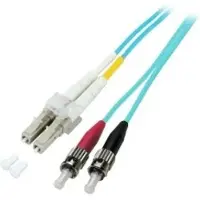 EFB Elektronik Duplex Jumper LC-ST 50/125µ, OM3, LSZH, aqua, 2.0mm, 50m
