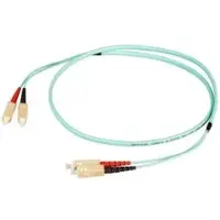 EFB Elektronik O7413FT.7,5 Duplex Jumper SC-SC 50/125μ, OM3, LSZH, aqua, Flat Twin 3x5mm, 7,5m O7413FT75