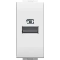 Legrand N4191A LivingLight USB-Ladesteckdose 1-modulig mit 1x USB-A in der Farbe Weiß