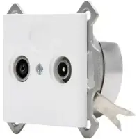 Kopp 941232081 ATHENIS - Antennensteckdose TV/RF, Farbe: arktisweiß matt