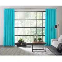 Wirth Vorhang "Dim out", blau (türkis), B:142cm H:155cm, Polyester, Gardinen, Vorhang, nach Maß
