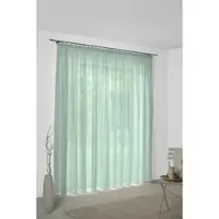 Wirth Vorhang "Sunday", grün (mint), B:142cm H:255cm, Jacquard, Baumwolle, Polyester, Gardinen, Vorhang, nach Maß
