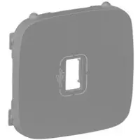 Legrand 754757 USB-Dose-Abdeckung für das Schalterprogramm VALENA ALLURE, Farbe: Aluminium