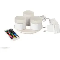 Duni LED Mini Lamp, wiederaufladbar, 3er Set 48 x Ø 50 mm 13 Std. Weiß, 1 Stk/Krt (1 x 1 Stk)