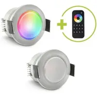 Longlife LED Einbaustrahler Mini Genova 3W RGBW IP65 - Farbe: acryl - Anzahl: 2x
