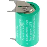 Varta 6127 CR1/2AA mit Printanschluss +--, Rastermaß 10mm, Pluspol 1er Print, Minuspol 2er Print