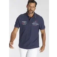 Man'S World Mans World Poloshirt Kurzarm, mit coolem Print, Polokragen, aus Piqué-Stoff
