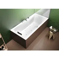 Riho Lugo Rechteck-Badewanne, Version links, mit Air-System, Einbau, 2-Sitzer, weiß, B132004005, Ausführung: 170x75x47cm, Nutzinhalt: 170 Liter