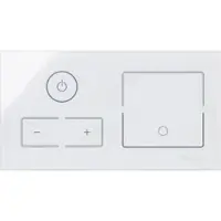 Kopp 854122010 HKi8-Glas-Sensor, 2-fach, für 1x Dimmer, 1x Doppelschalter/-taster, Farbe: weiß