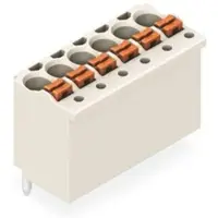 Wago 2091-2182/200-000/997-407 1-Leiter-THR-Federleiste, gerade,Drücker,Push-in CAGE CLAMP,lichtgrau 20912182200000997407 - 130 Stück