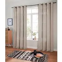 Otto Home Gardine "Fiete, 1 Stück, halbtransparent, leinen Optik" Gr. 3, beige, B:140cm H:225cm, Polyester, Gardinen, Gardine, Leinen Optik, monochrom, basic, pflegeleicht, verschiedene Größen