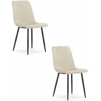 Leobert Stuhl Turin Samt Beige 2Er - Set