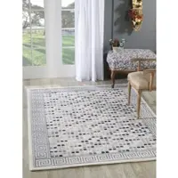 Sanat Teppich "Harmony 3207, auch als Läufer" Gr. 4, blau, B:160cm H:12mm L:220cm, Kunstfaser, Teppiche, Teppich, Wohnzimmer, Kurzflor, modern, Karo, Schlafzimmer