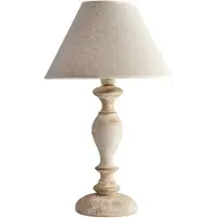 Bonetti Illumina Shabby Chic Cascina Tischlampe Weiß Taubengrau Vintage 1 Licht E27