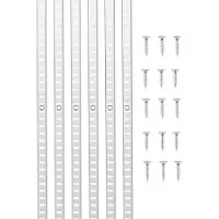 Vevor Regalpilaster, 923 mm, 8er-Pack, verstellbare Regalhalterungen aus Stahl, Einsteck-Pilasterleisten-Standards mit 32 Schrauben, geeignet für Wandregalsystem, Schrankorganisation