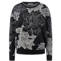 Peter Hahn Rundhals-Pullover schwarz, 38