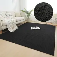 Otto Home Teppich "Jola Hoch-Tief-Design, Scandi-Look, Zen" Gr. 6, schwarz, B:180cm H:10mm L:280cm, Kunstfaser, Teppiche, Teppich, Boho, Modern, 3D, Wohnzimmer, Schlafzimmer, wasserabweisend