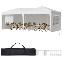 Latios Faltpavillon Pavillon 5,9x2,96x2,65m - Festzelt Gartenzelt mit Seitenwänden - Partyzelt Outdoor Gartenpavillon