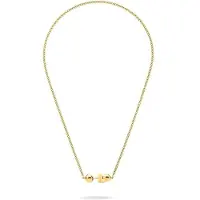 Liebeskind berlin Kette mit Anhänger "Schmuck Geschenk Edelstahl Halskette Steel Ball", gold (gelbgoldfarben), Halsketten, Edelstahl, L: 43 B: 2,2mm, Kette mit Anhänger, B:2,2mm