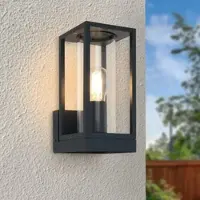 Longlife LED Wandleuchte Vintage E27 anthrazit RAL 7016 - Bewegungsmelder: ohne