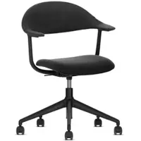 Vitra Bürodrehstuhl Mynt Rücken- und Sitzpolster Plano nero schwarz, Designer Erwan Bouroullec, 63.5x81.5-93.5x53 cm