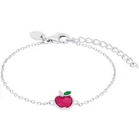 Prinzessin Lillifee Armband "Apfel", rot (silberfarben, pink, grün), Armbänder, Mädchen, 15cm, Silber 925 (Sterlingsilber), Armband