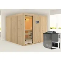 Karibu Sauna "Arvika" mit integrierter Mineralwolldämmung