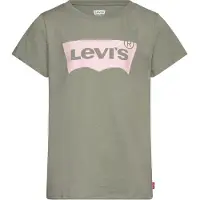 Levi's T-Shirt KIDS "LVG BATWING TEE", Mädchen, Gr. 8 (128), grün (shadow), Jersey, Obermaterial: 100% Baumwolle, Basic schmal hüftlang, Rundhals, abgesteppte Kante, Shirts T-Shirt, for GIRLS