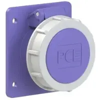 Pce 3622f87v CEE-Anbausteckdose gerade 75x85mm 16A 2p 24VAC 50/60Hz IP66/IP67 TWIST