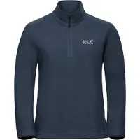 Jack Wolfskin Stehkragenpullover "TAUNUS 100 HZ W", Damen, Gr. XL (46), midnightsky, Obermaterial: 100% POLYESTER, Pullover Stehkragenpullover, Fleecepullover, Halfzip-Reißverschluss, Stehkragen