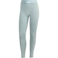 Adidas Trainingstights PERFORMANCE "HYPERGLAM 3-STRIPES FULL LENGTH LEGGING", Damen, Gr. S, N-Gr, grau (wonder sage, normal, gr.), Obermaterial: 85% Polyester, 15% Elasthan, Hosen Trainingstights