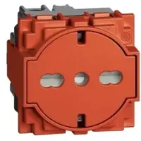 Legrand KR4140A16F LivingNow Kombinationssteckdose Schutzko/Italien in flacher Optik, Farbe Rot