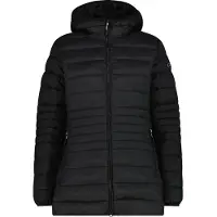 CMP Woman Padded Long Jacket FIX Hood nero (U901) 38