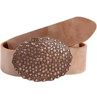 Rettungsring Gürtel Ledergürtel RETTUNGSRING GÜRTEL, Herren, Gr. 110, beige (natur), Leder, unifarben, Gürtel Ledergürtel, mit austauschbarer Schließe »Oval Nieten Kupfer«